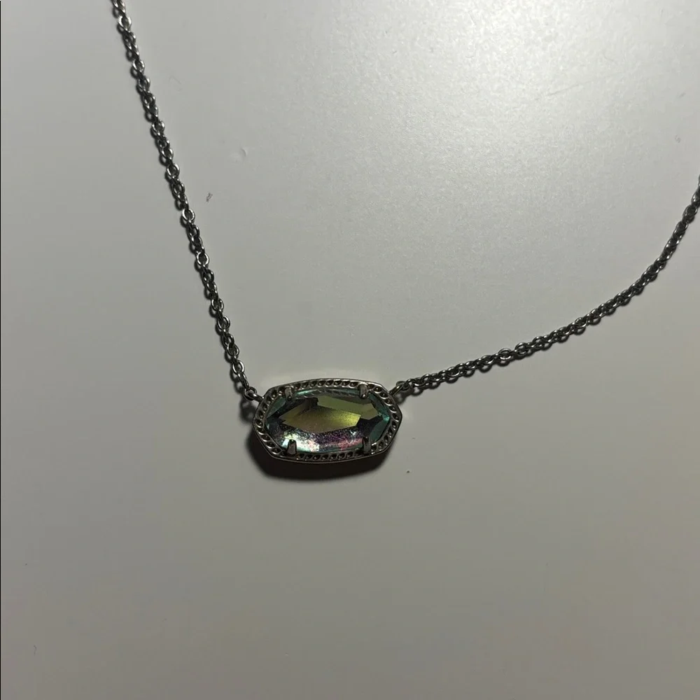never worn before kendra scott silver iridescent necklace! - Picture 3 of 5